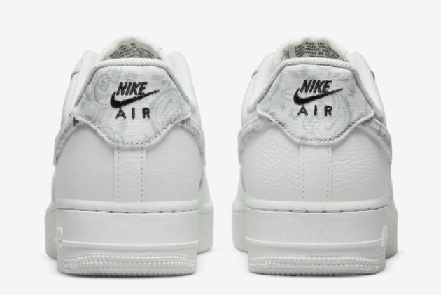 Nike Air Force 1 Low 'White Paisley' White/Grey Fog-White DJ9942-100 - Stylish and Classic Sneakers