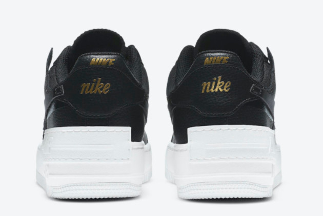 Nike Air Force 1 Shadow Black White Gold DC4459-001 - Stylish, Bold, and Versatile Footwear