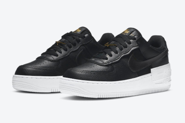 Nike Air Force 1 Shadow Black White Gold DC4459-001 - Stylish, Bold, and Versatile Footwear