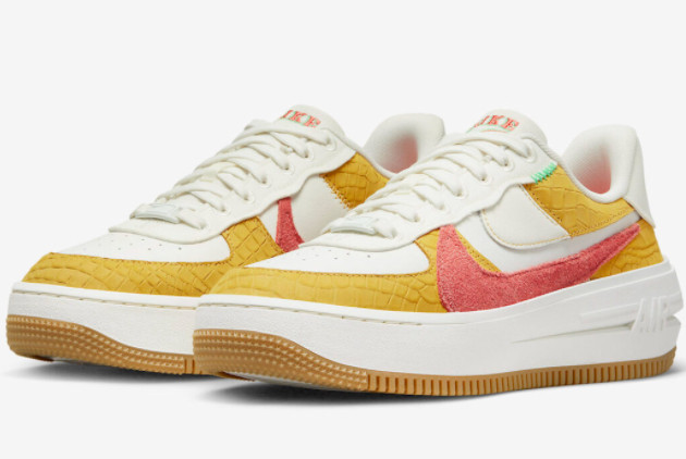 Nike Air Force 1 PLT.AF.ORM White/University Gold-Orange DX3209-133 - Classic Style with Modern Twist