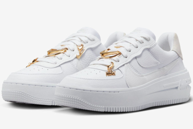 Nike Air Force 1 PLT.AF.ORM 'Bling' FB8473-100 - Ultimate Glamour for Stylish Sneakerheads