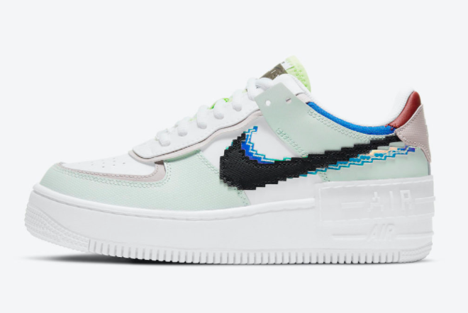 Nike Air Force 1 Shadow 'Pixel' CV8480-300: Bold and Unique Women's Sneakers