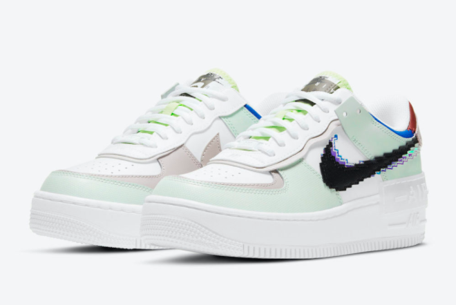 Nike Air Force 1 Shadow 'Pixel' CV8480-300: Bold and Unique Women's Sneakers