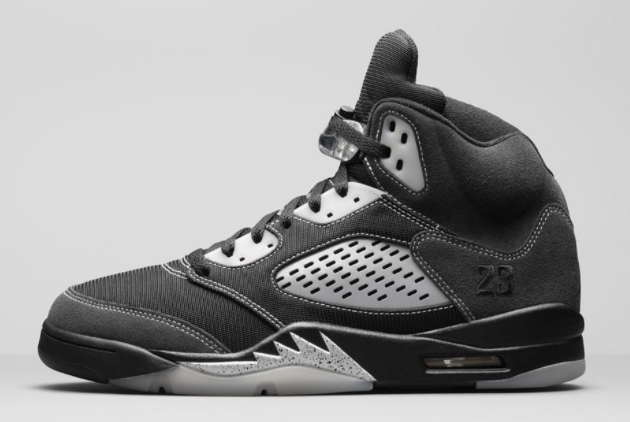 Air Jordan 5 Retro Anthracite/Wolf Grey-Clear-Black DB0731-001 - Stylish and Versatile Sneakers for Men