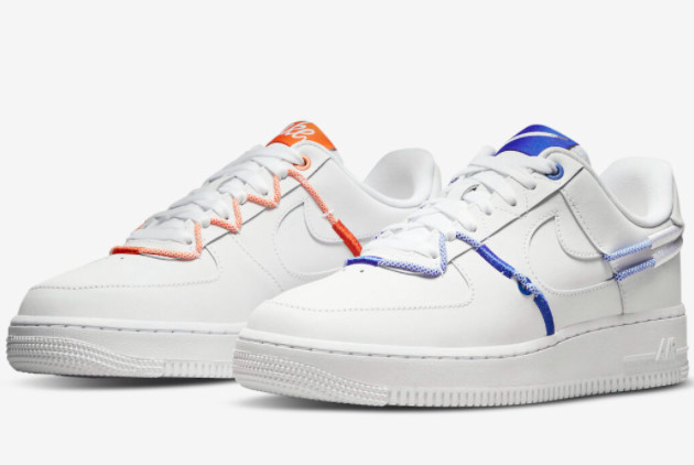 Nike Air Force 1 Low LX White Orange Blue DH4408-100 - Stylish and Vibrant Sneakers