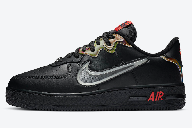 Nike Air Force 1 React Black/Glow-Habanero Red CN9838-001 - Stylish and Comfortable Sneakers