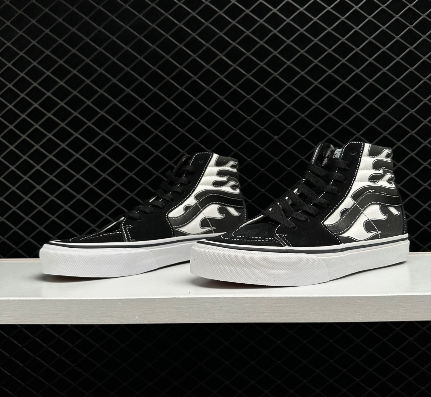 Vans Sk8-Hi 'Flame - Black' VN0A32QGK681 - Classic and Edgy Skate Shoes
