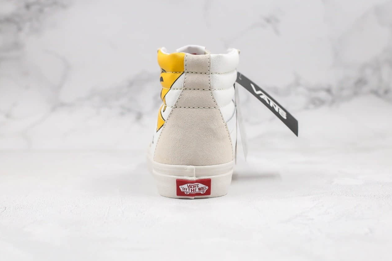 Pikachu x Vans Sk8-Mid White Sneakers - Limited Edition Pokémon Collaboration!