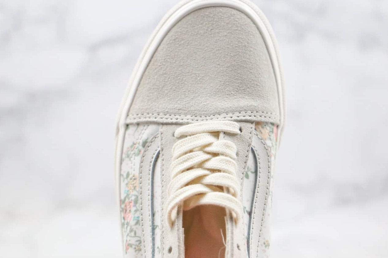 VANS Old Skool Floral White Marshmallow Shoes: Classic Design with Floral Twist